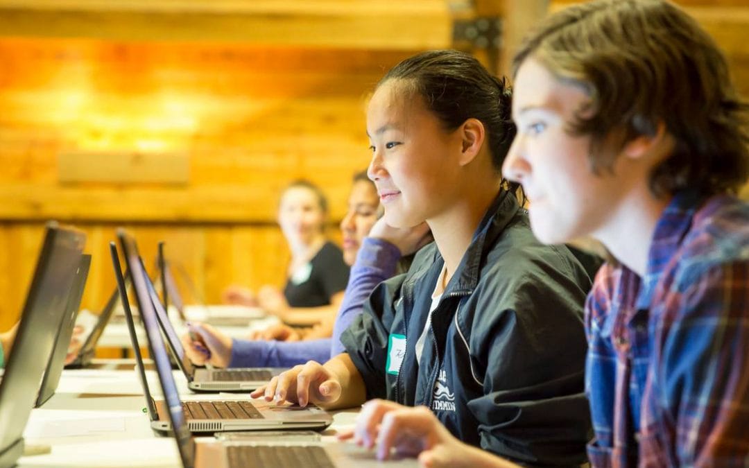 Upper school students take part in Hack-a-thon, sponsored by University of Rochester’s Women in Computing Group