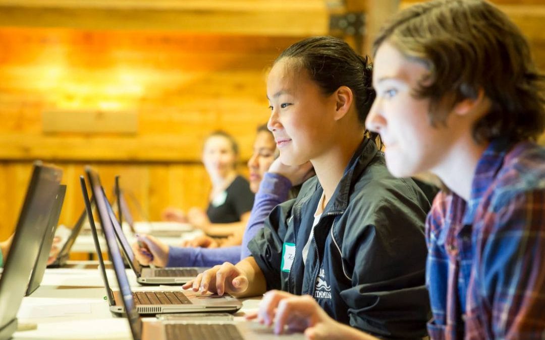 Upper school students take part in Hack-a-thon, sponsored by University of Rochester’s Women in Computing Group